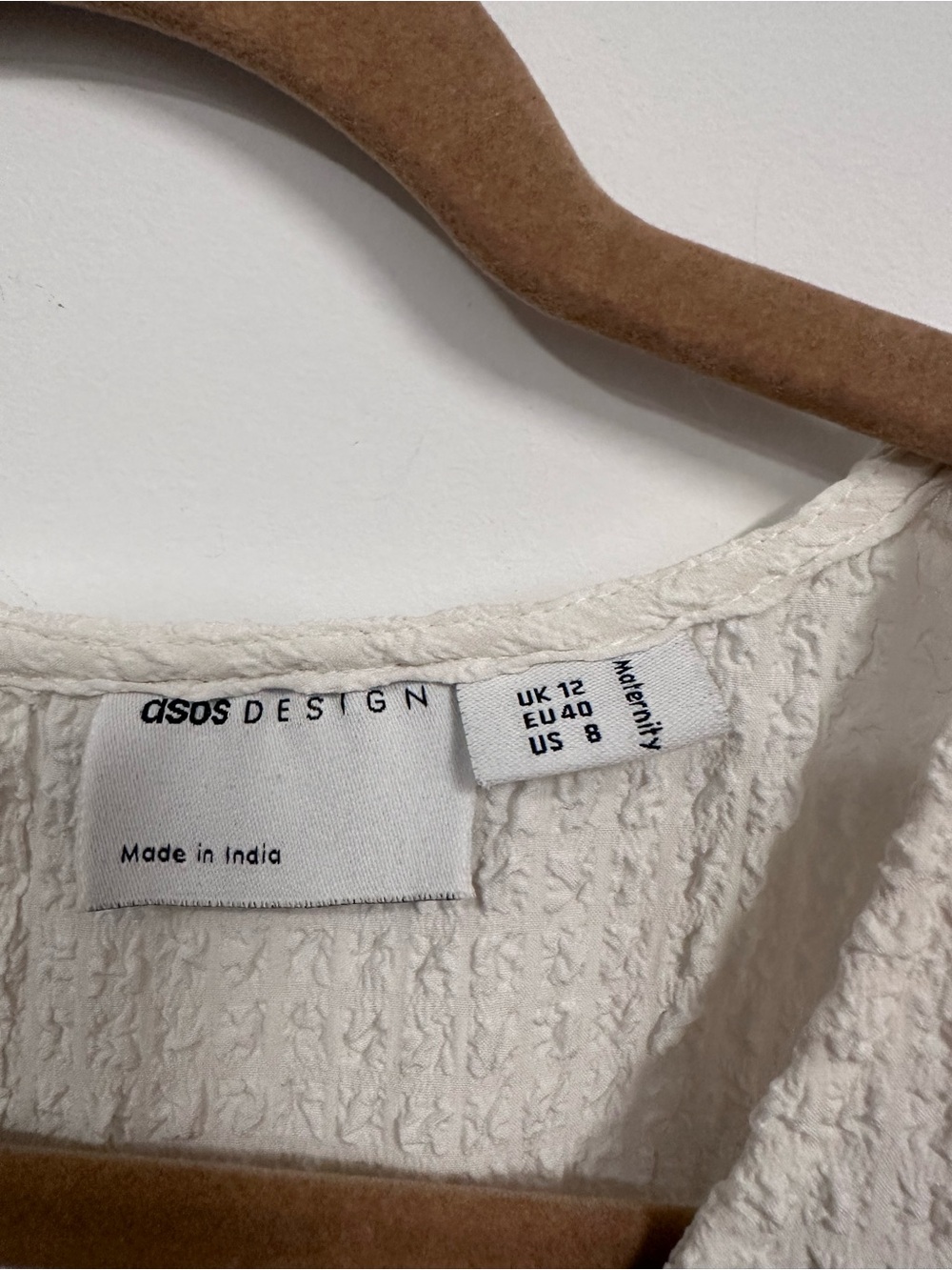 ASOS Maternity Sleeveless Tiered Mini Rumper in White - Picture 5 of 5